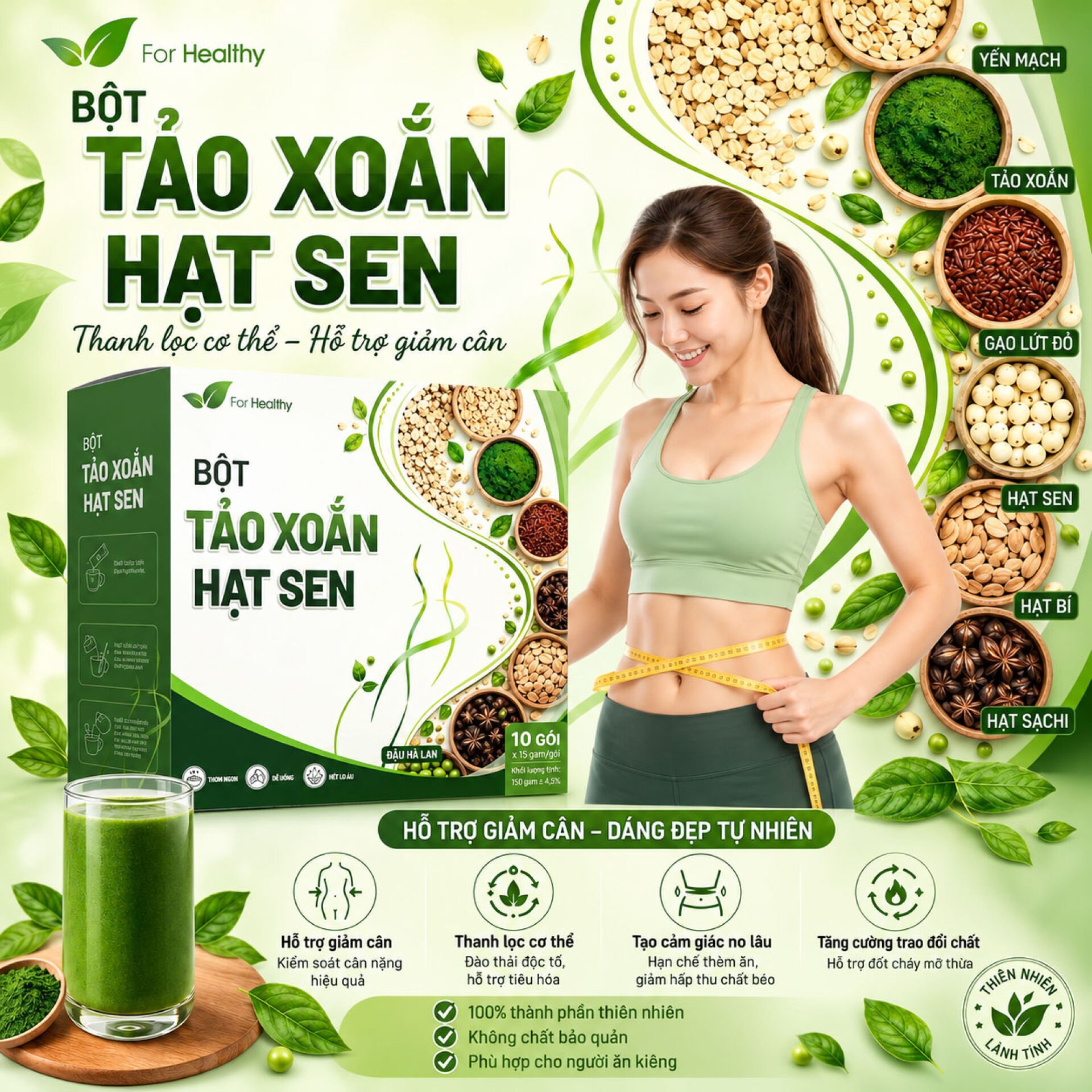 Bột tảo xoắn hạt sen
