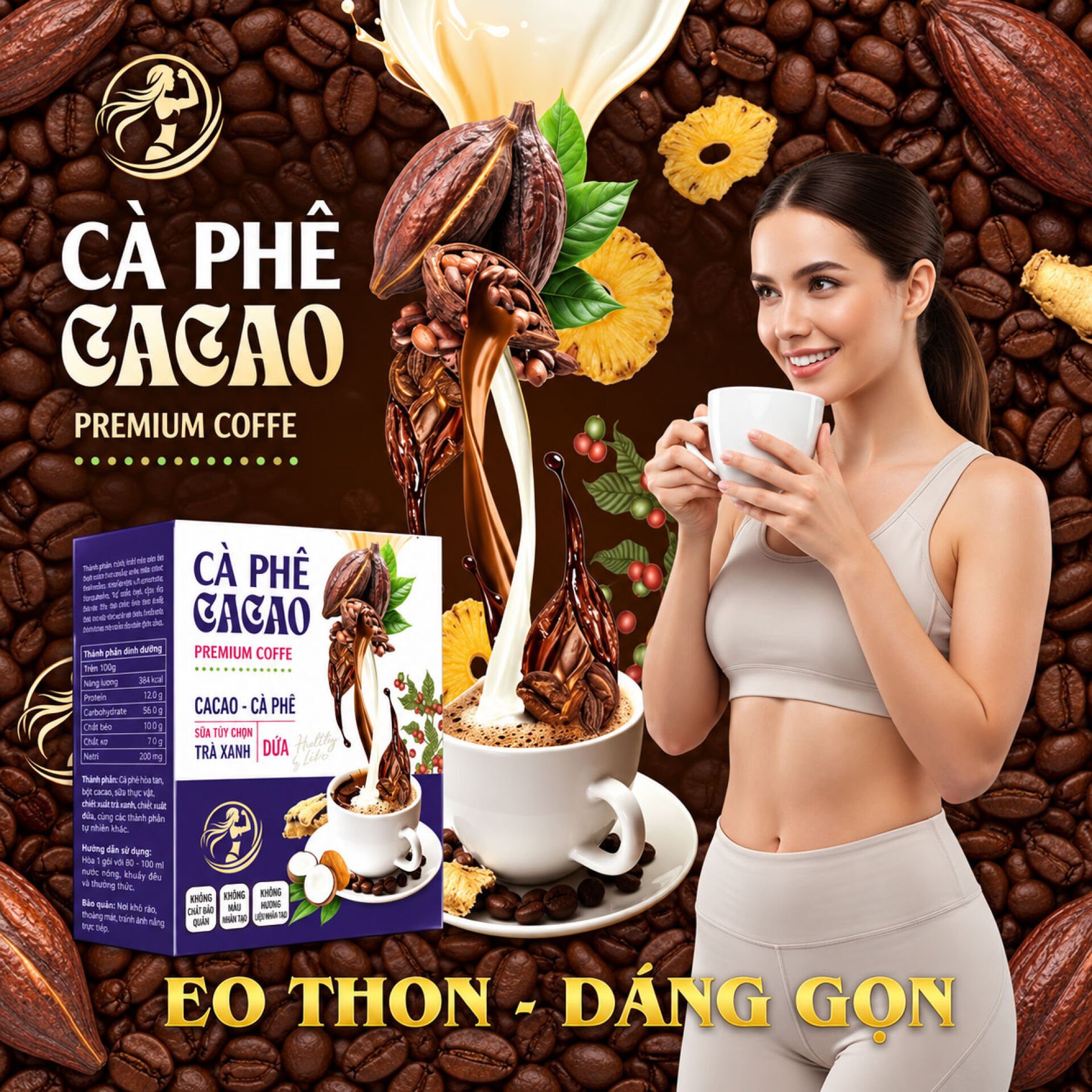 Cà phê cacao premium