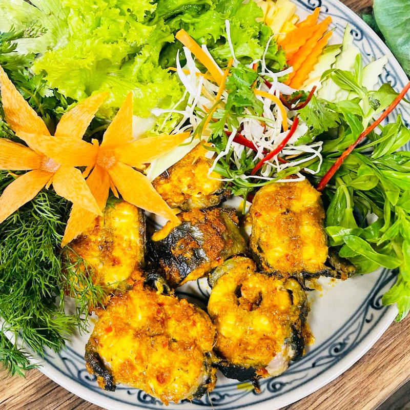 Cá lăng nướng riềng mẻ